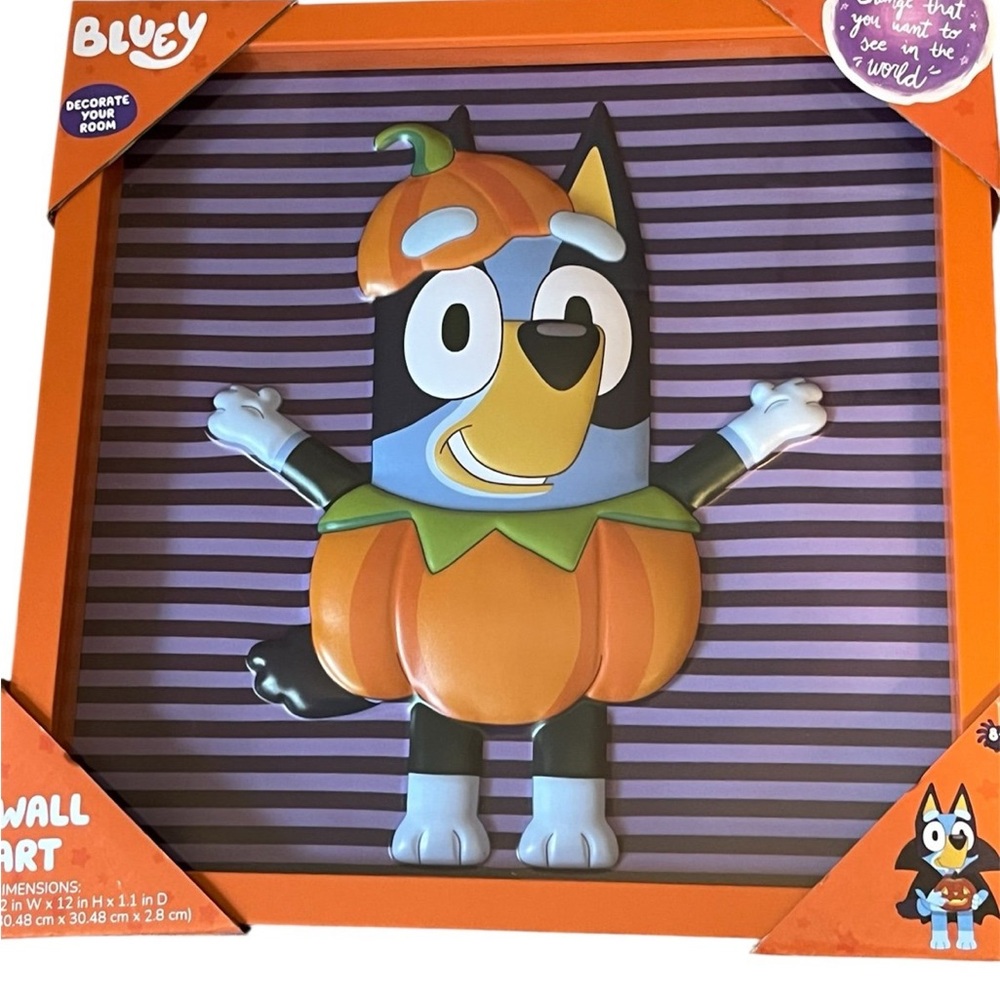 Bluey Pumpkin Wall Art